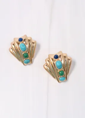 Honolulu Stone Shell Earring TURQUOISE