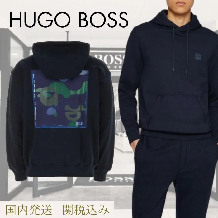 Hugo Boss  |Pullovers Unisex Street Style Long Sleeves Cotton Logo