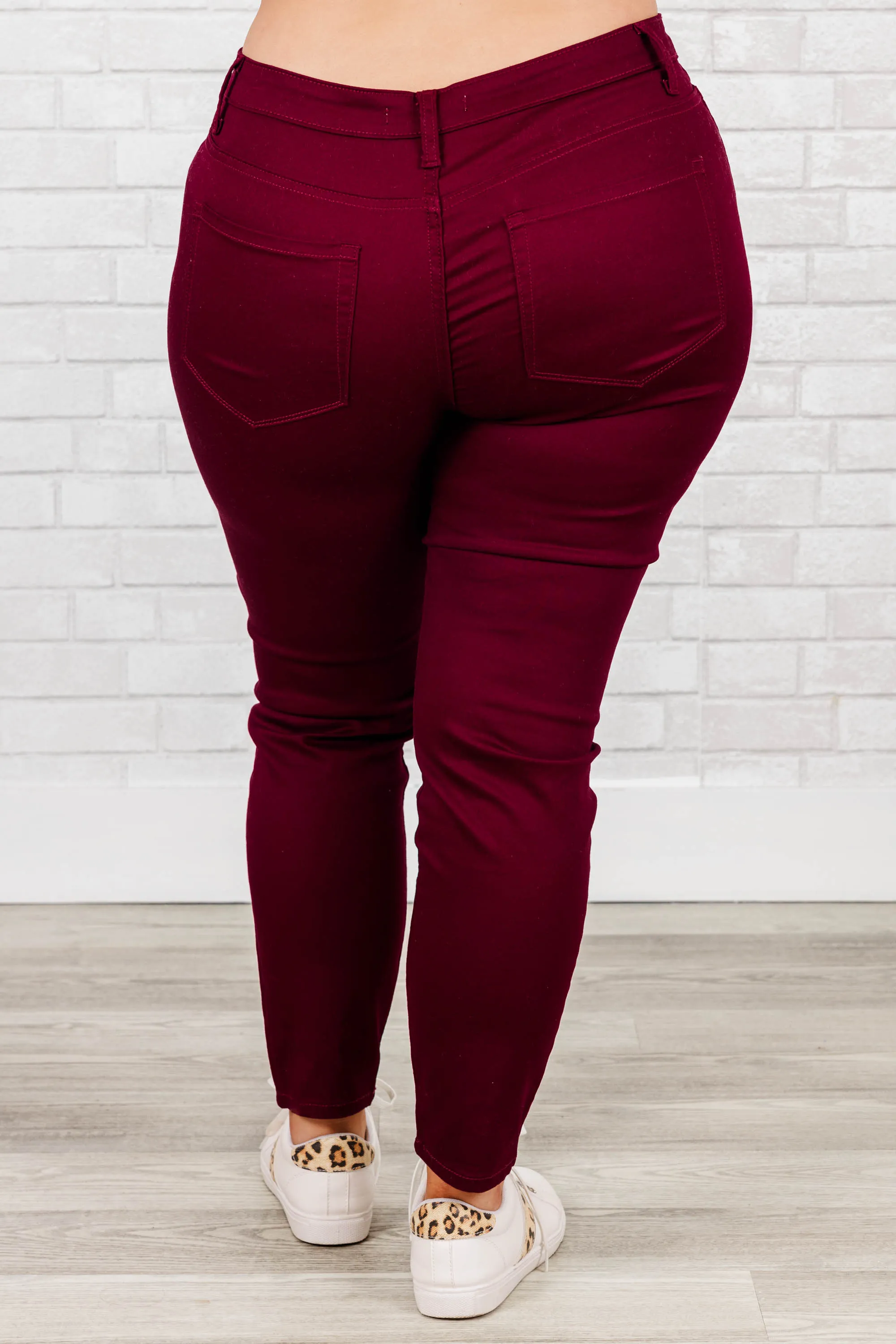 I'm That Girl Jeans, Dark Burgundy