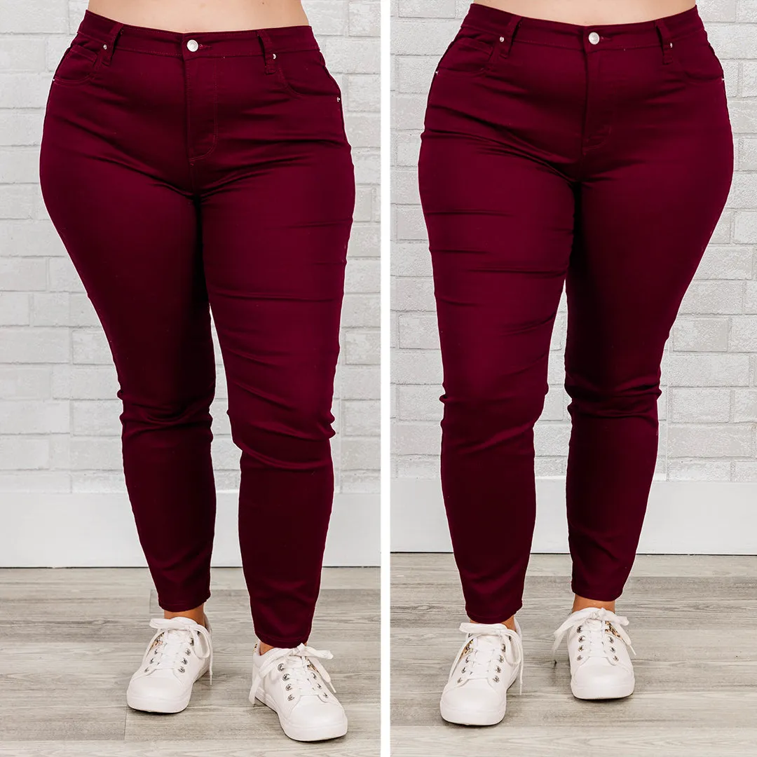 I'm That Girl Jeans, Dark Burgundy