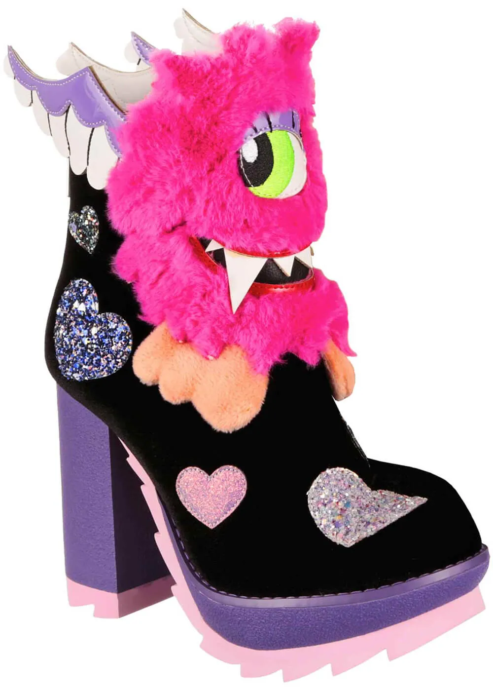 Irregular Choice One Eyed Wonder Monsters 80's Boots Black