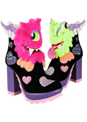 Irregular Choice One Eyed Wonder Monsters 80's Boots Black