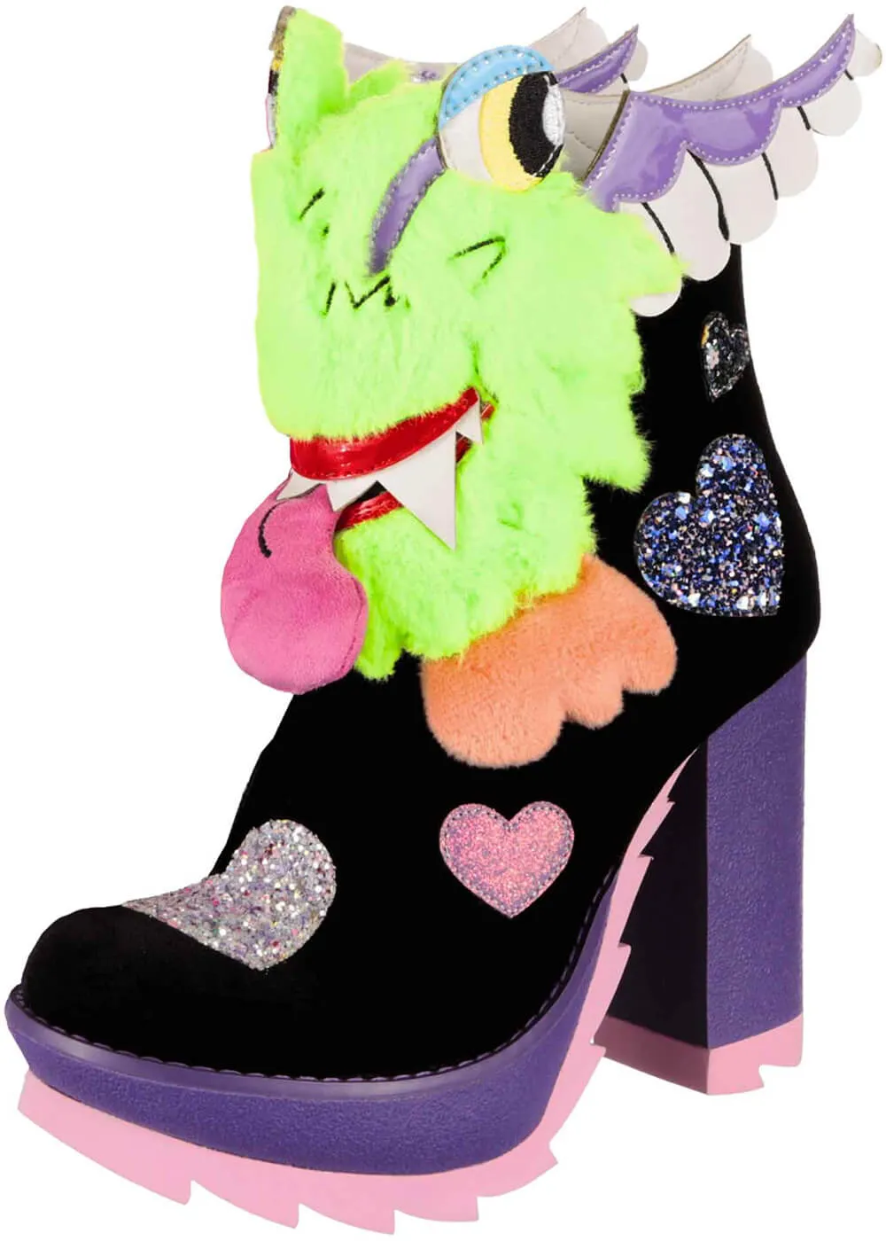 Irregular Choice One Eyed Wonder Monsters 80's Boots Black