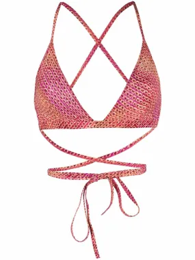 Isabel Marant Solanges Graphic Printed Bikini Top