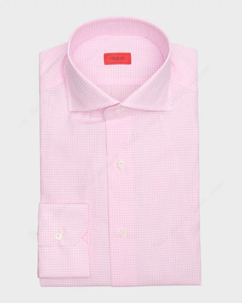 ISAIA  |Gingham Long Sleeves Cotton Shirts