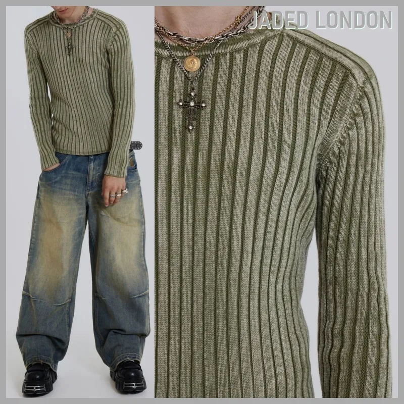 JADED LONDON  |Crew Neck Pullovers Street Style Long Sleeves Plain Cotton