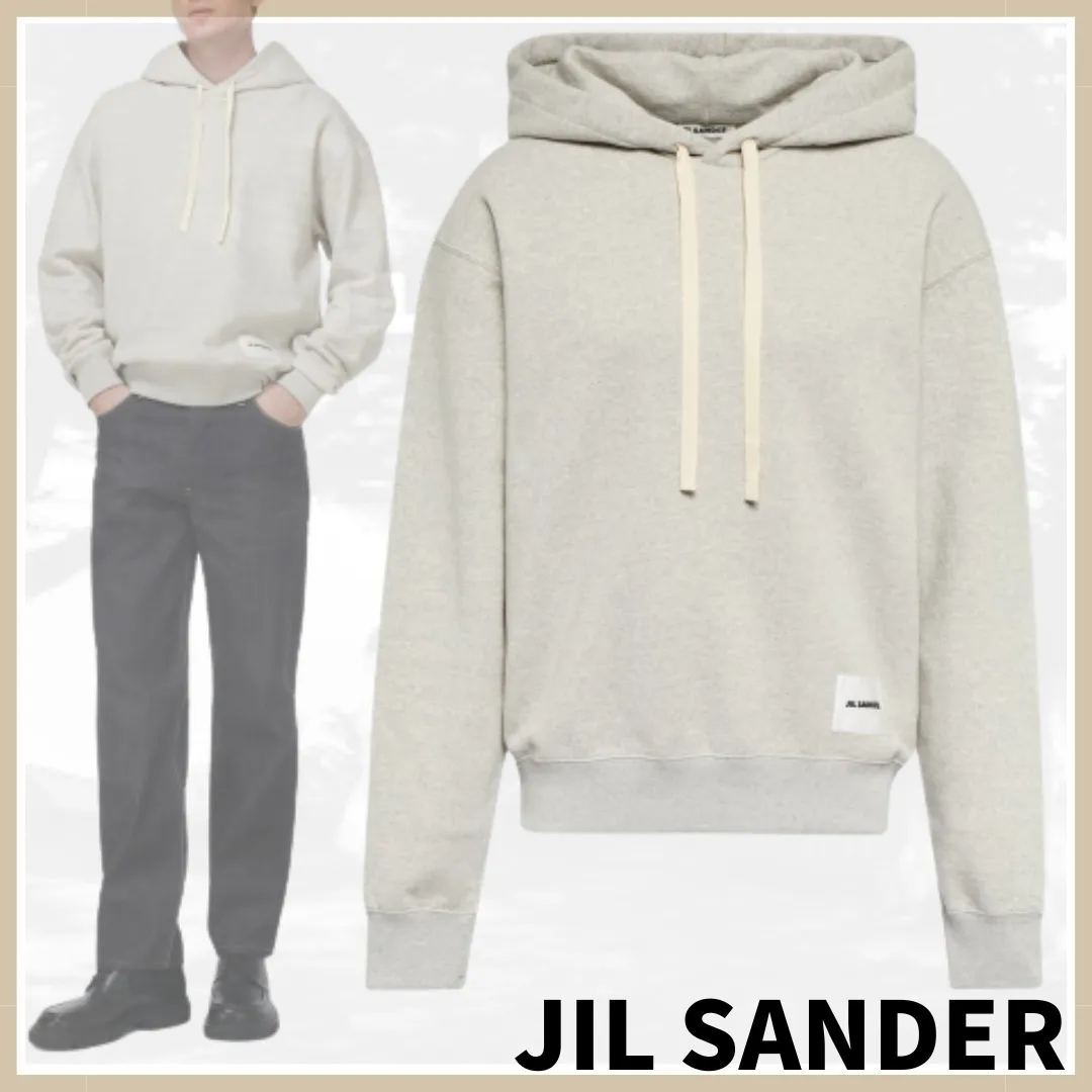 Jil Sander  |Pullovers Unisex Street Style Long Sleeves Plain Cotton Logo