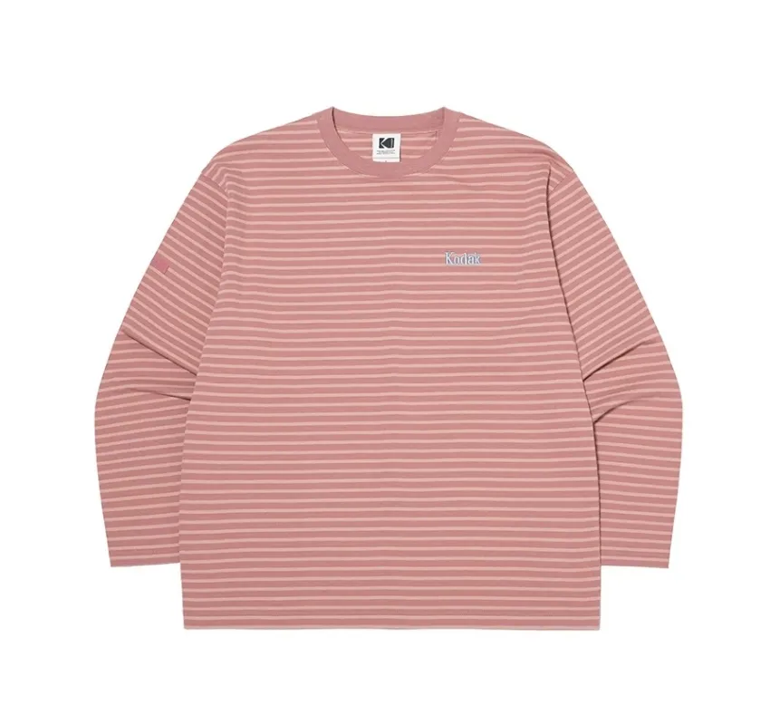 KODAK  |Stripes Unisex Street Style Long Sleeves Cotton