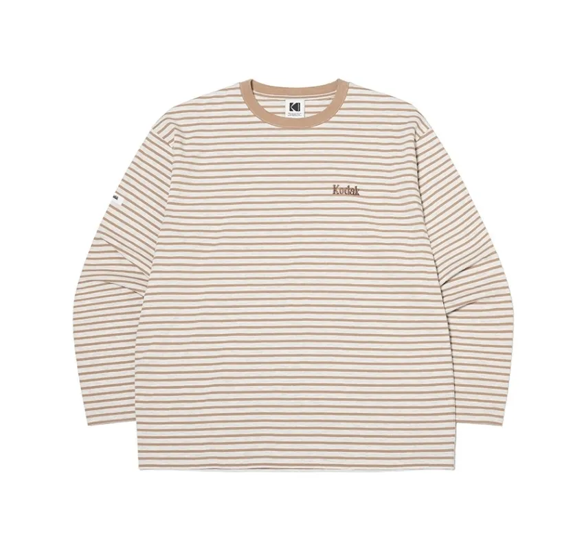 KODAK  |Stripes Unisex Street Style Long Sleeves Cotton