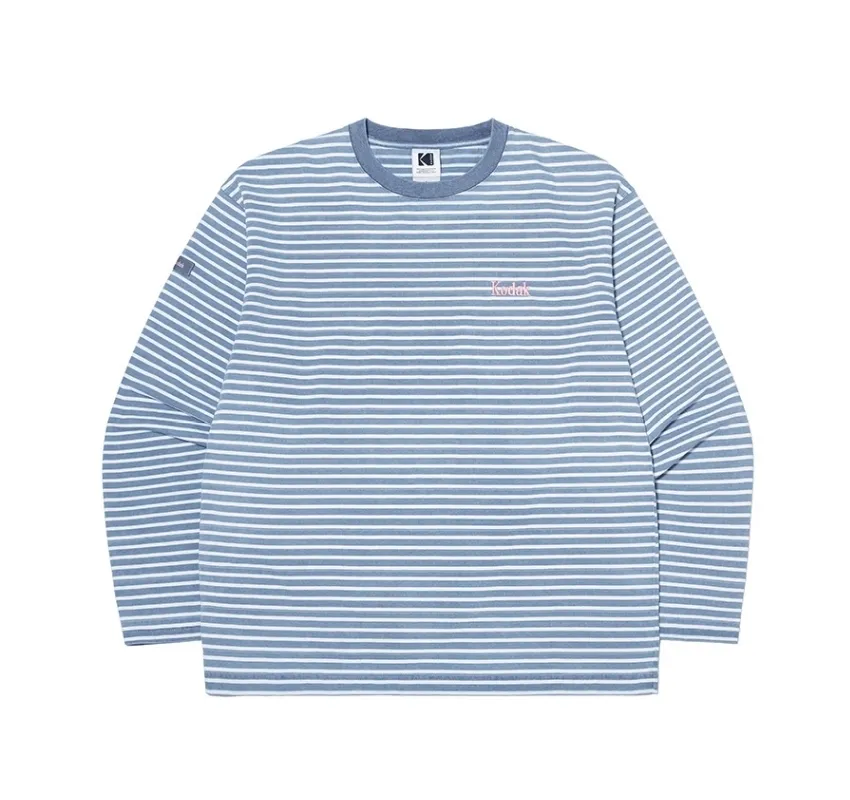 KODAK  |Stripes Unisex Street Style Long Sleeves Cotton