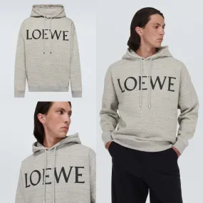 LOEWE  |Pullovers Street Style Long Sleeves Plain Cotton Logo Luxury