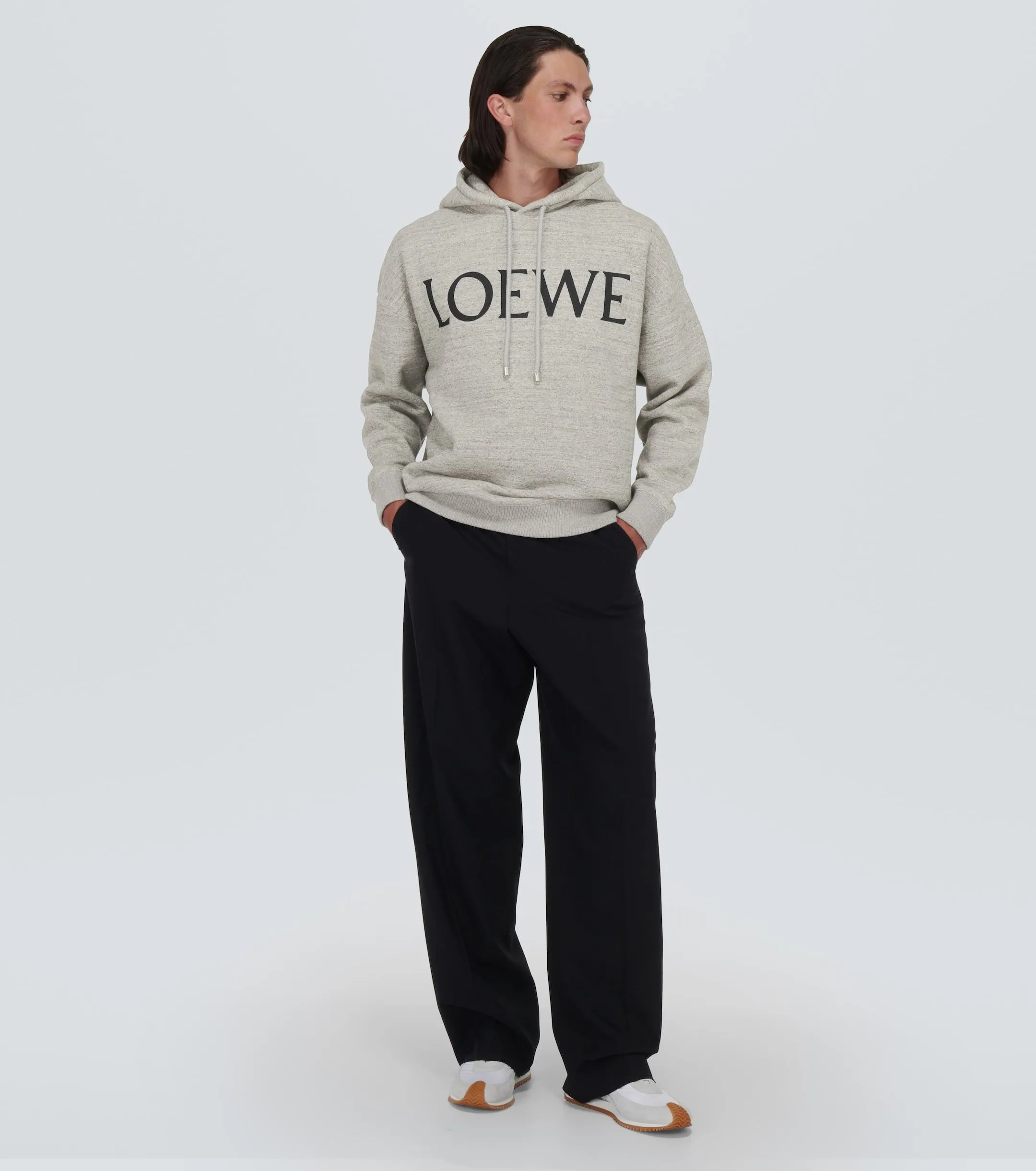 LOEWE  |Pullovers Street Style Long Sleeves Plain Cotton Logo Luxury