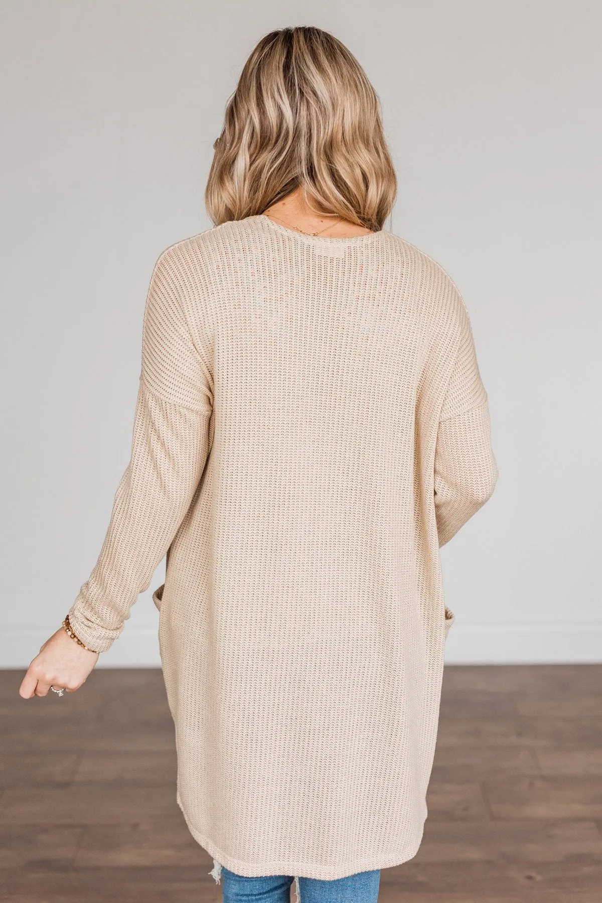 Looking Fearless Knit Cardigan- Cream