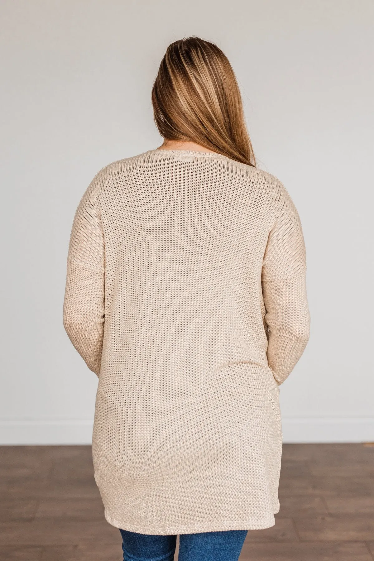 Looking Fearless Knit Cardigan- Cream