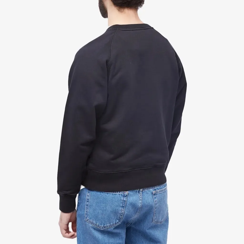 MAISON KITSUNE  |Crew Neck Pullovers Long Sleeves Plain Cotton Logo Designers