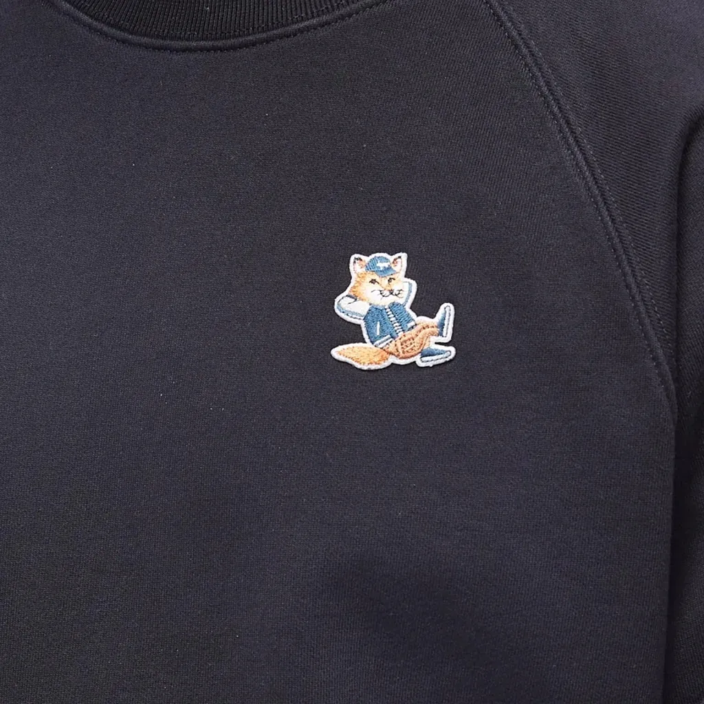 MAISON KITSUNE  |Crew Neck Pullovers Long Sleeves Plain Cotton Logo Designers