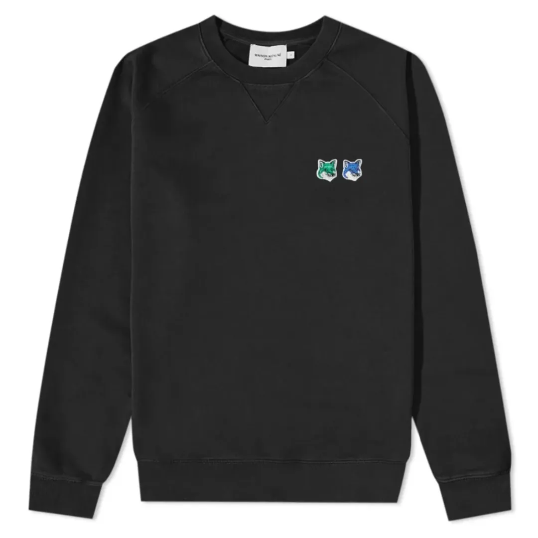 MAISON KITSUNE  |Crew Neck Pullovers Unisex Long Sleeves Plain Cotton