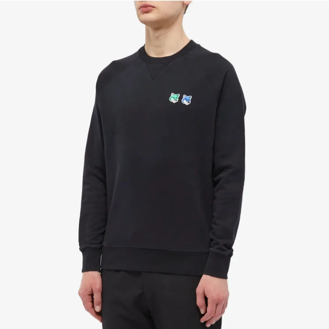 MAISON KITSUNE  |Crew Neck Pullovers Unisex Long Sleeves Plain Cotton