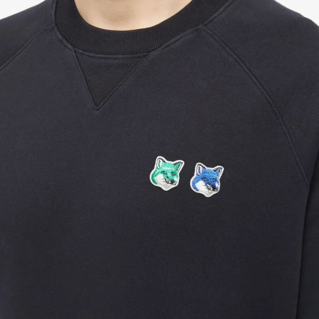 MAISON KITSUNE  |Crew Neck Pullovers Unisex Long Sleeves Plain Cotton