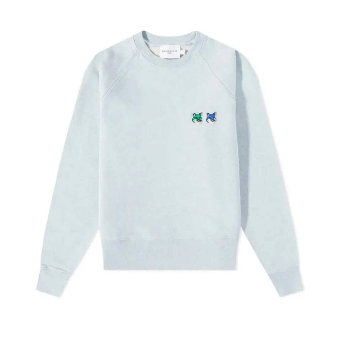 MAISON KITSUNE  |Crew Neck Pullovers Unisex Long Sleeves Plain Cotton