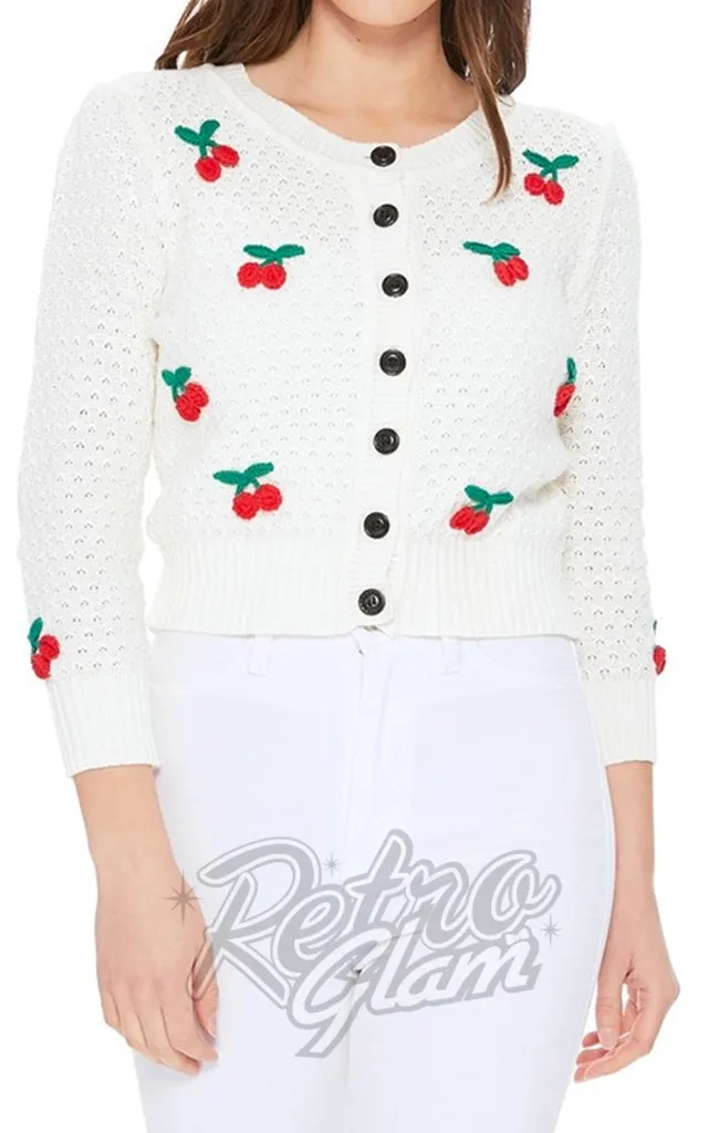 Mak Cherry Cardigan in Ivory