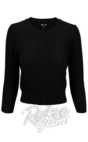 Mak Textured Cardigan in Black