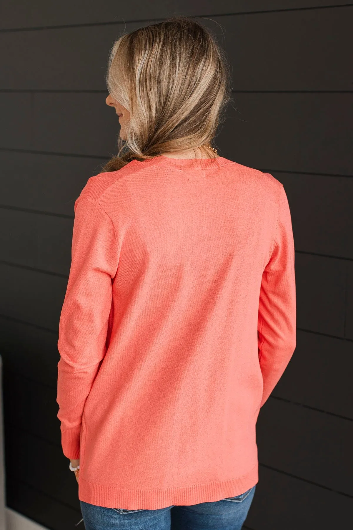 Many Reasons Lightweight Cardigan- Coral