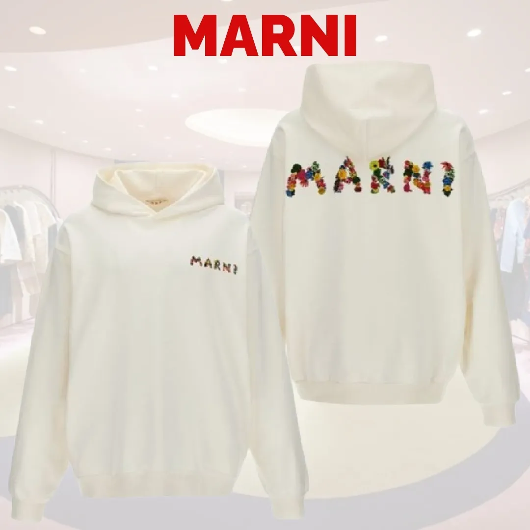 MARNI  |Pullovers Flower Patterns Street Style Long Sleeves Plain