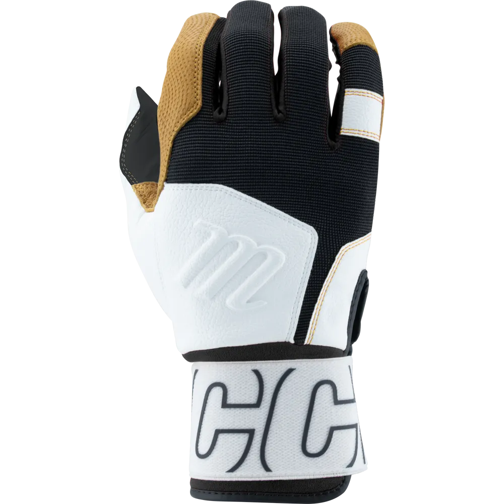 Marucci Blacksmith V2 Full Wrap Adult Batting Gloves: MBG2BKSMFW