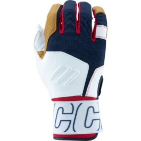 Marucci Blacksmith V2 Full Wrap Adult Batting Gloves: MBG2BKSMFW