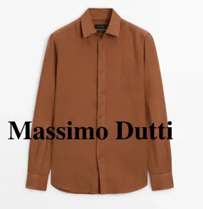 Massimo Dutti  |Linen Long Sleeves Shirts