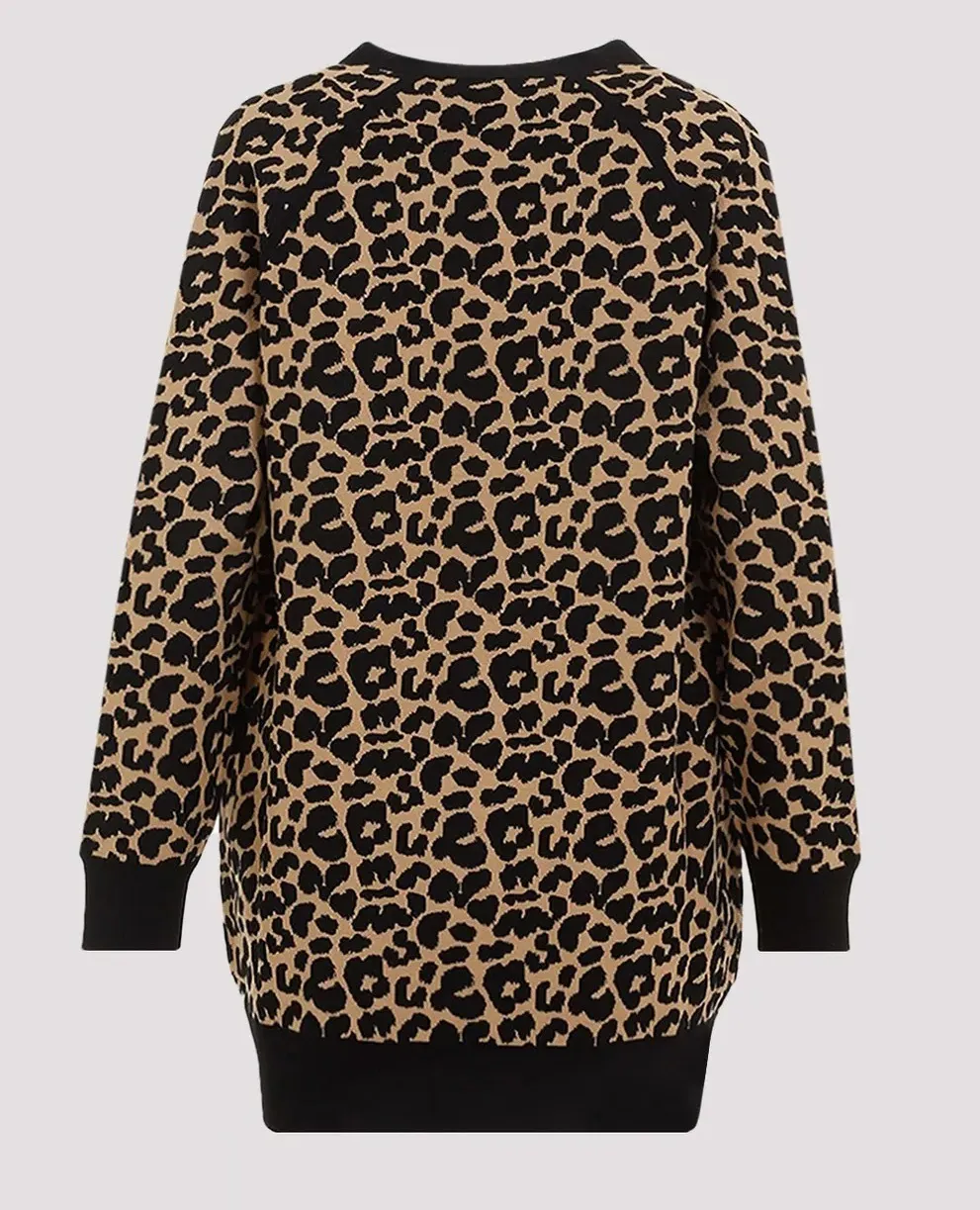 MaxMara  |Leopard Patterns Long Sleeves Cardigans