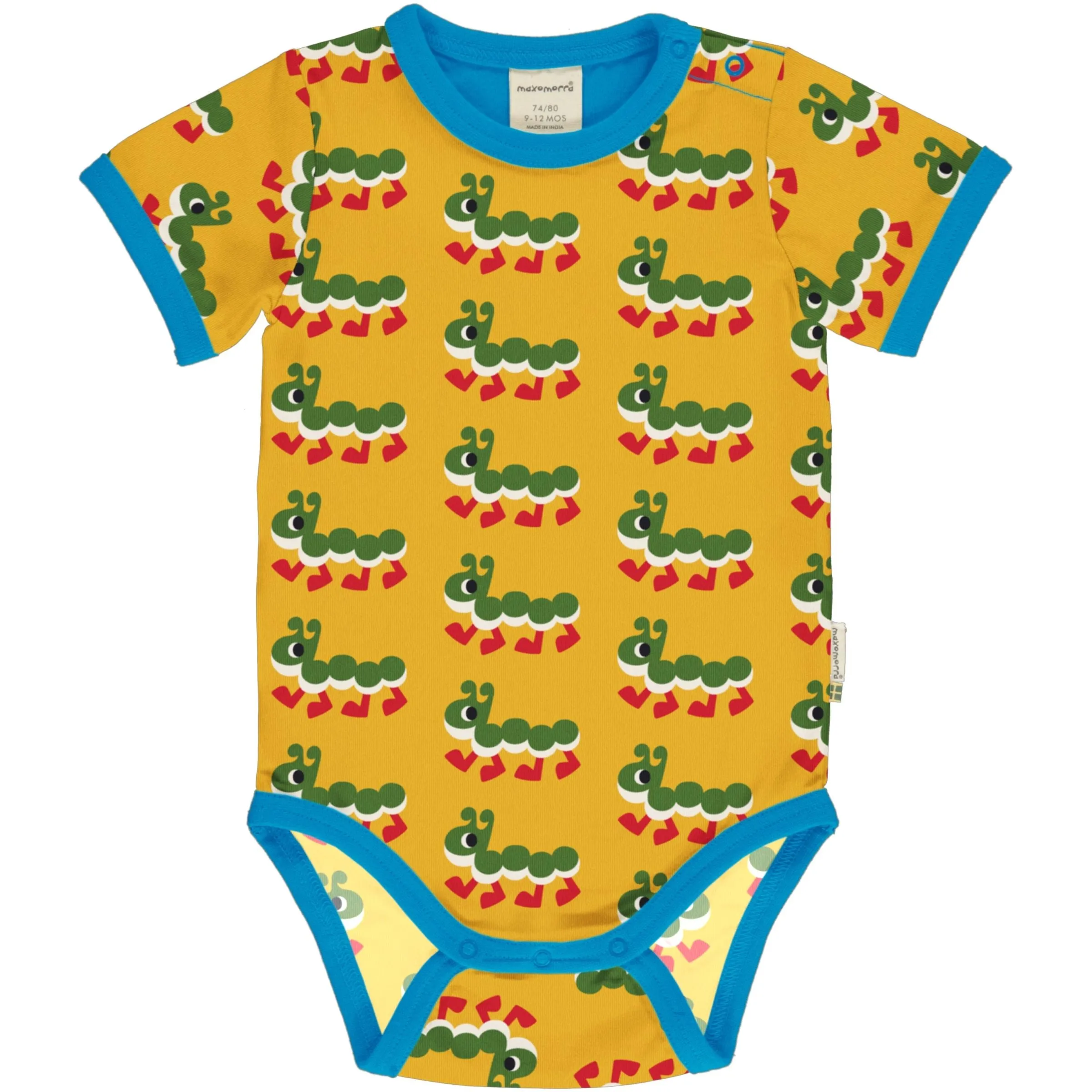 Maxomorra Caterpillar Short Sleeved Bodysuit