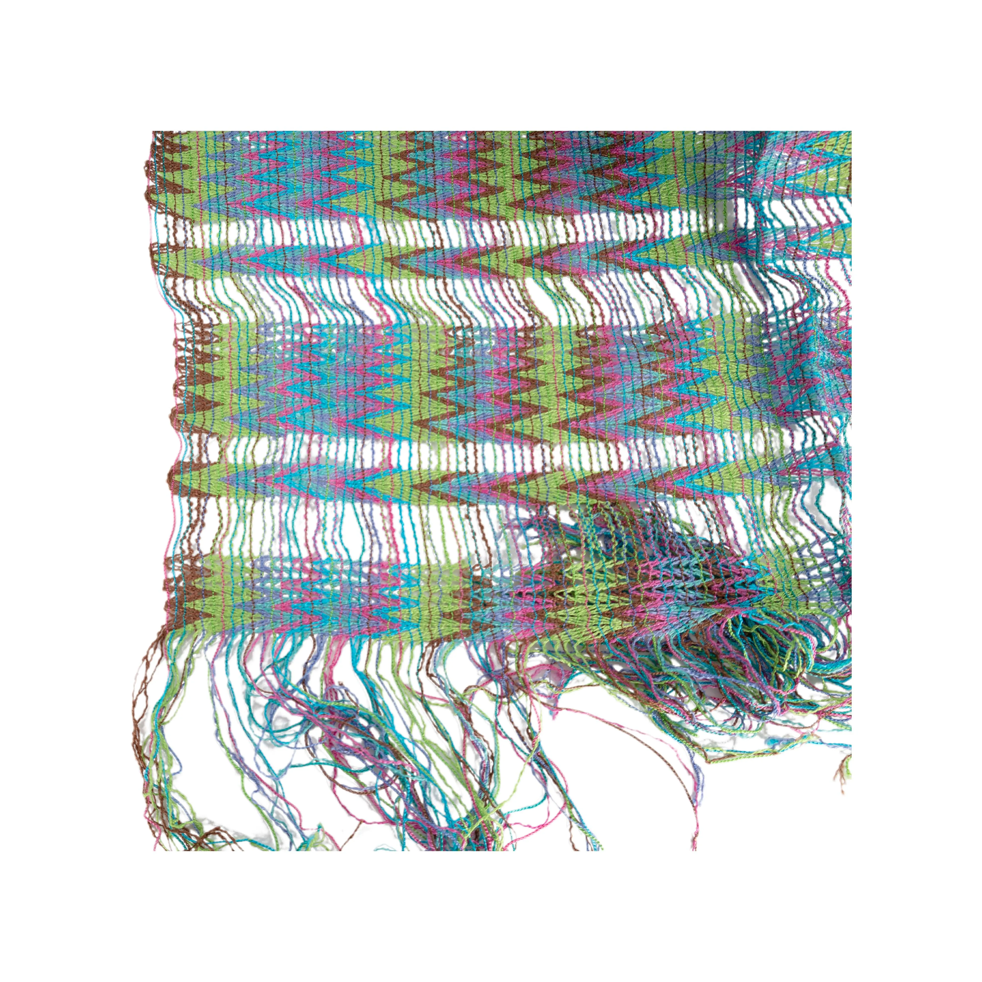 Missoni Multicolor Chevron Knit Foulard - '10s