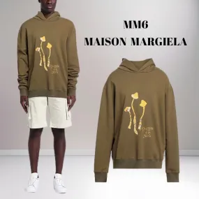 MM6 Maison Margiela  |Pullovers Sweat Street Style Long Sleeves Plain Cotton Logo