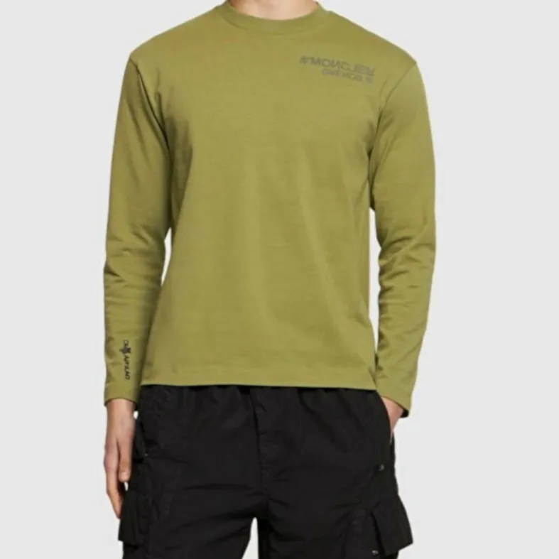 MONCLER  |Crew Neck Street Style Long Sleeves Plain Cotton