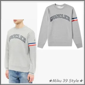 MONCLER  |Long Sleeves Plain Cotton Sweatshirts