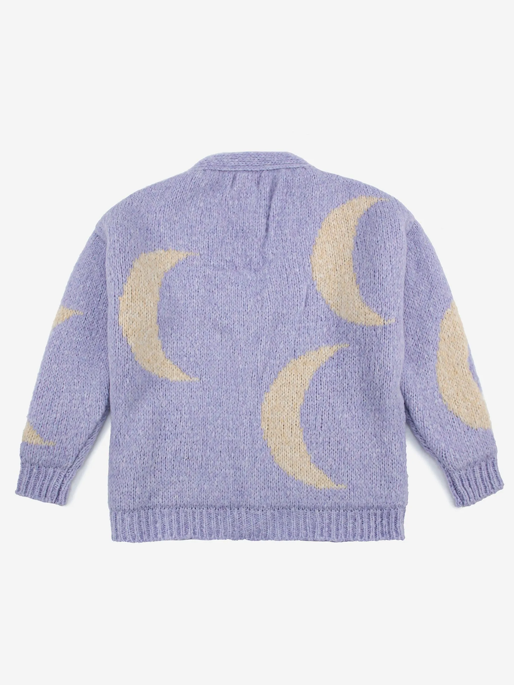 MOON V NECK JACQUARD CARDIGAN