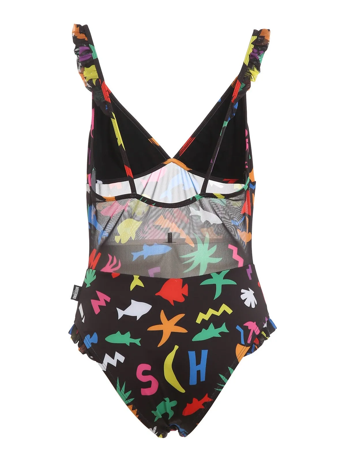 Moschino Tropical Printed Ruffle Detailed Swimsuit