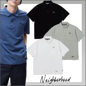 NEIGHBORHOOD  |Pullovers Street Style Plain Cotton Short Sleeves Logo Polos