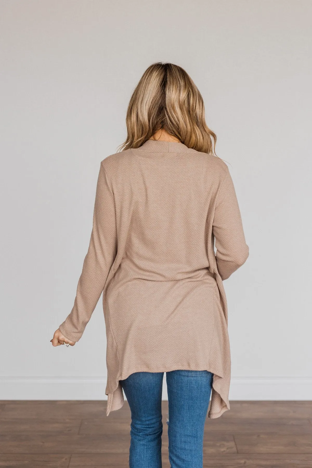 Never Afraid Knit Cardigan- Taupe