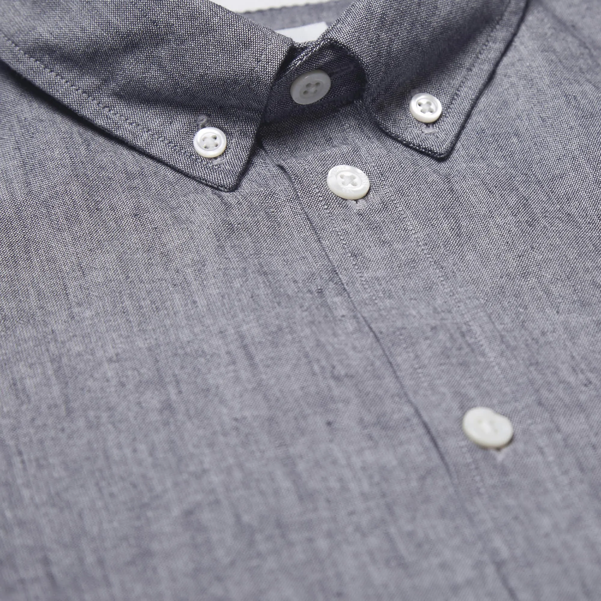 Norse Projects Button Down Anton Chambray ShirtDark Navy