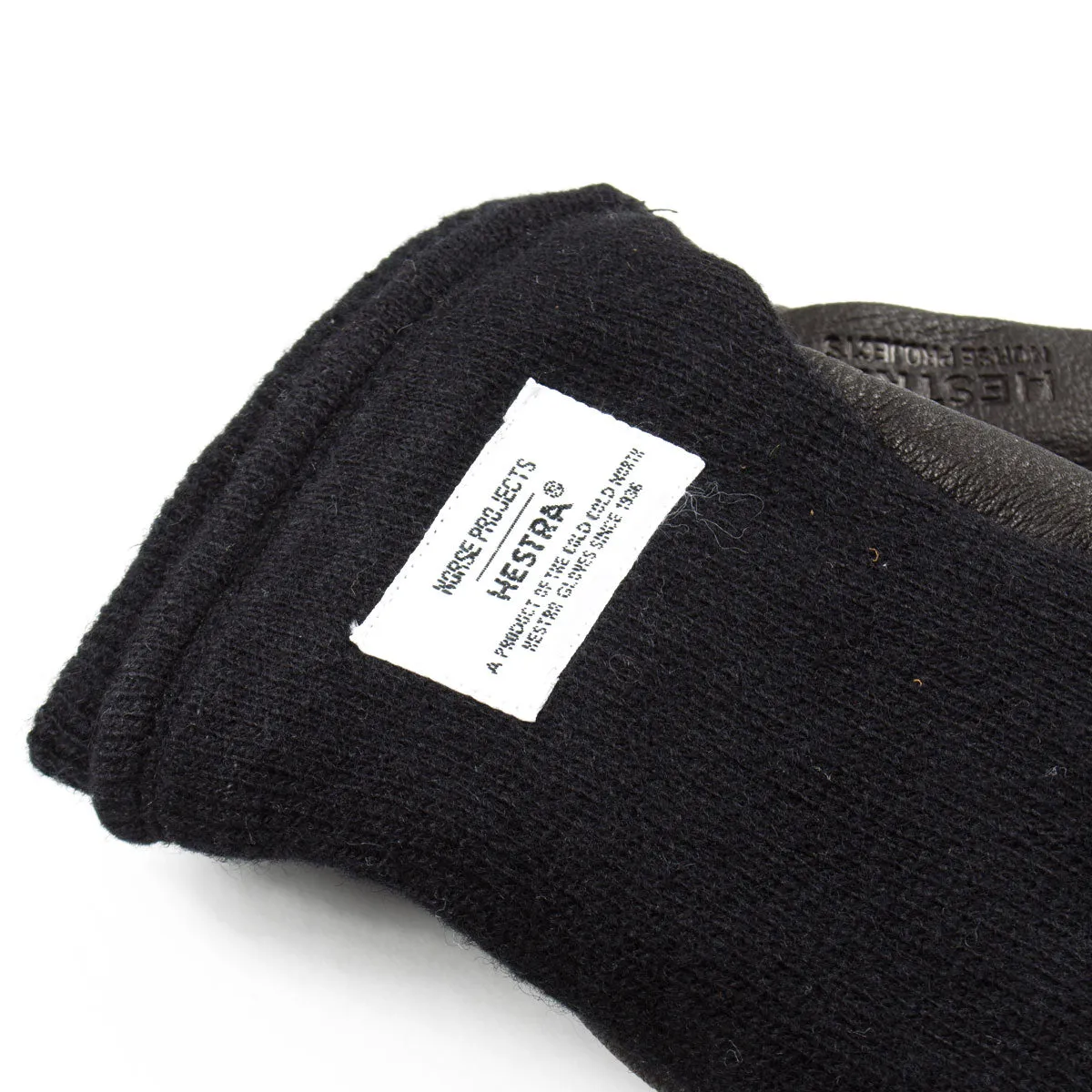 Norse Projects x Hestra - Svante Wool / Leather Gloves - Black