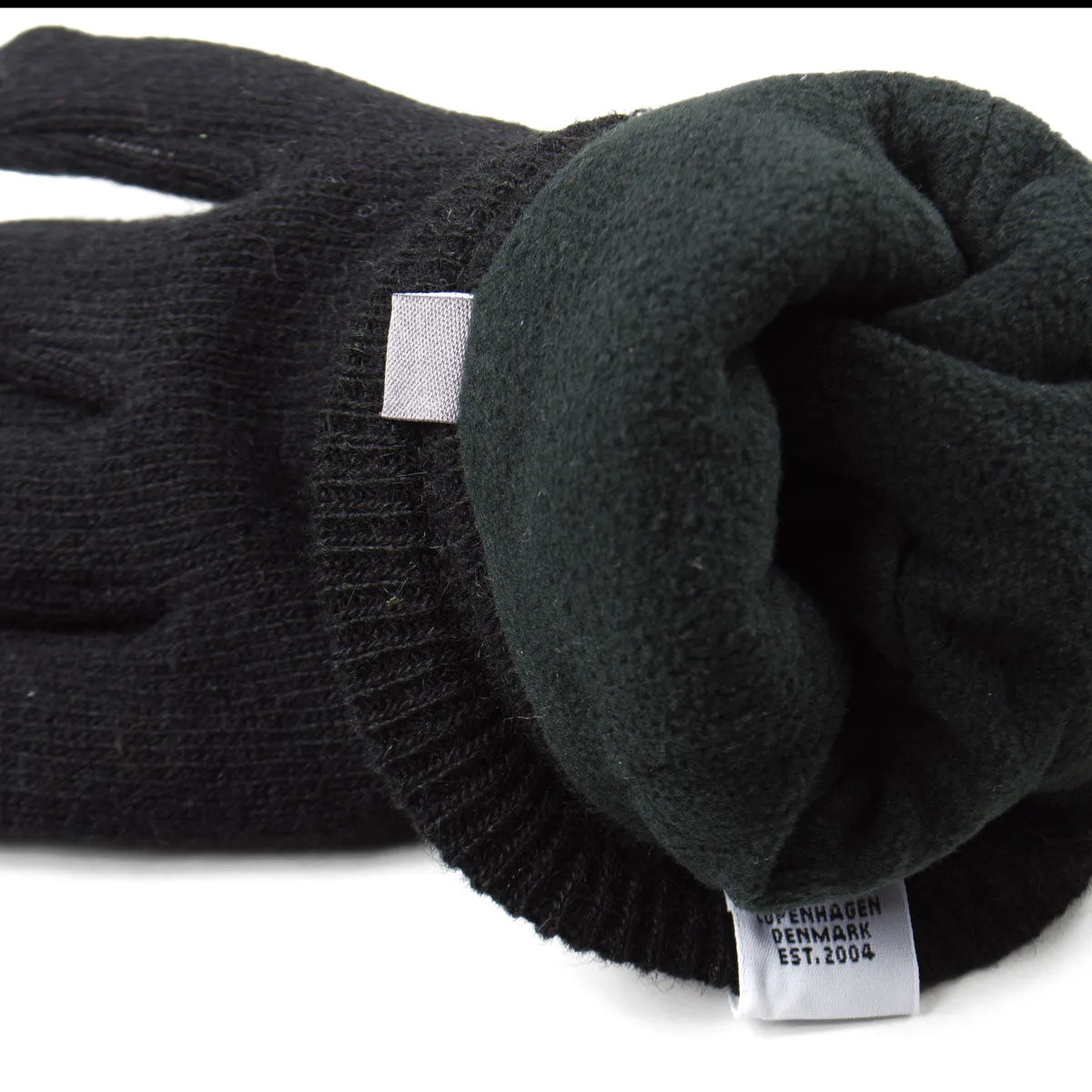 Norse Projects x Hestra - Svante Wool / Leather Gloves - Black