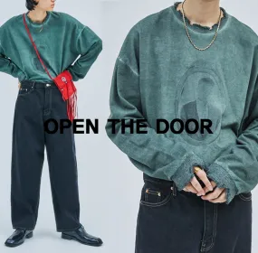 OPEN THE DOOR  |Tie-dye Long Sleeves Plain Cotton Oversized