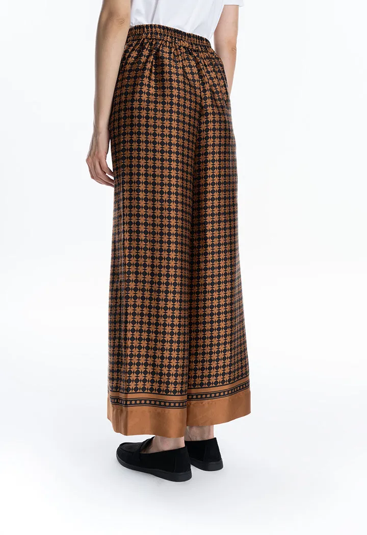 Optical Printed Straight Leg Trouser