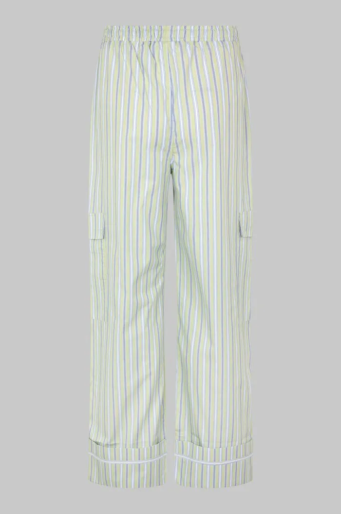 oval square Forever Pants Light Green Stripe