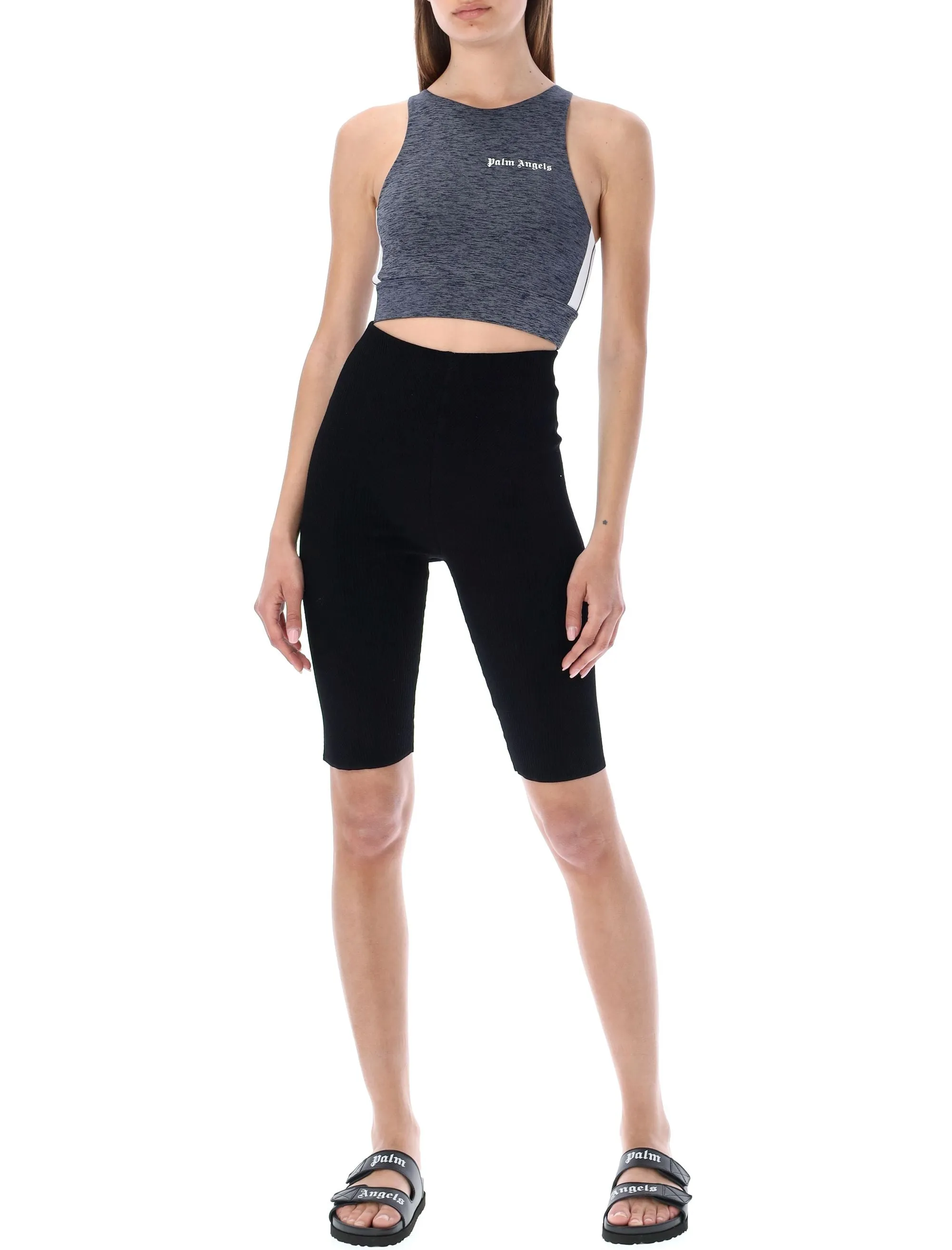 Palm Angels Logo Printed Stretched Training Top