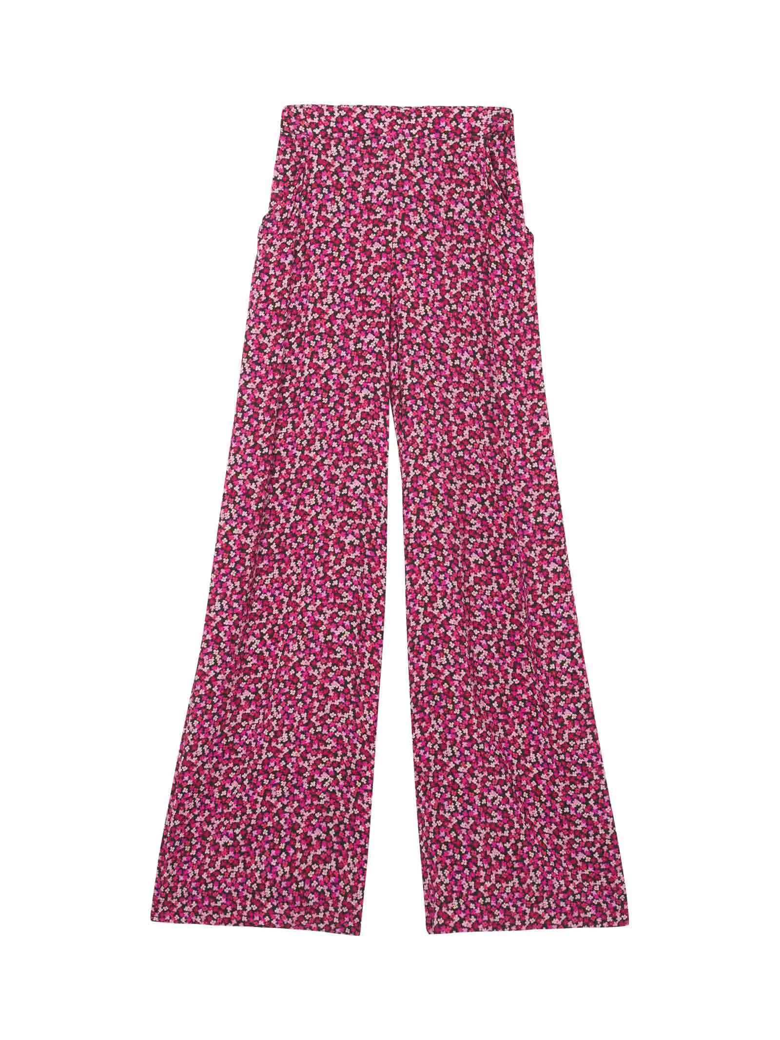 Pantalone wide leg in mussola di viscosa