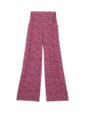 Pantalone wide leg in mussola di viscosa